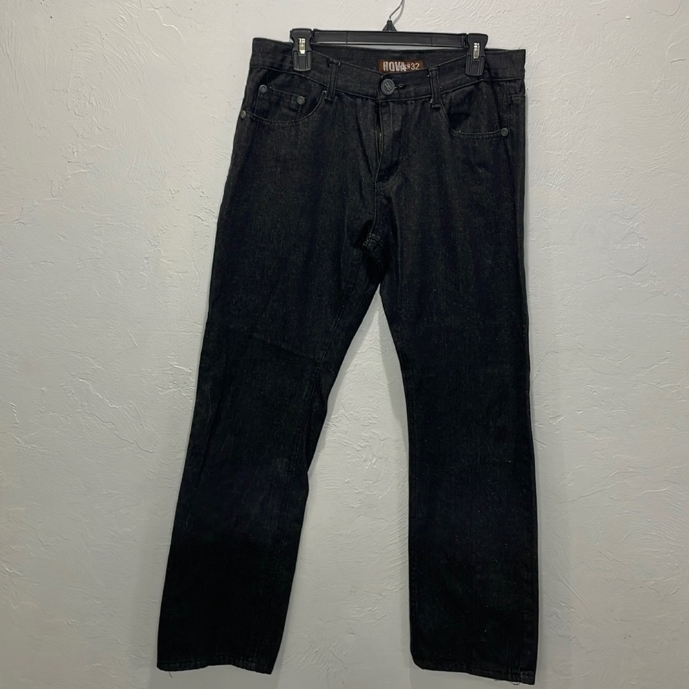 Hova Black Bootcut Jeans Detailed Pockets 32 B